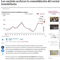 Las socimis aceleran la consolidacin del sector inmobiliario